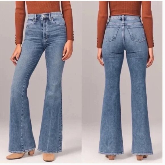Abercrombie & Fitch Denim - Abercrombie & Fitch The Flare Ultra High Rise size 33/16 LONG